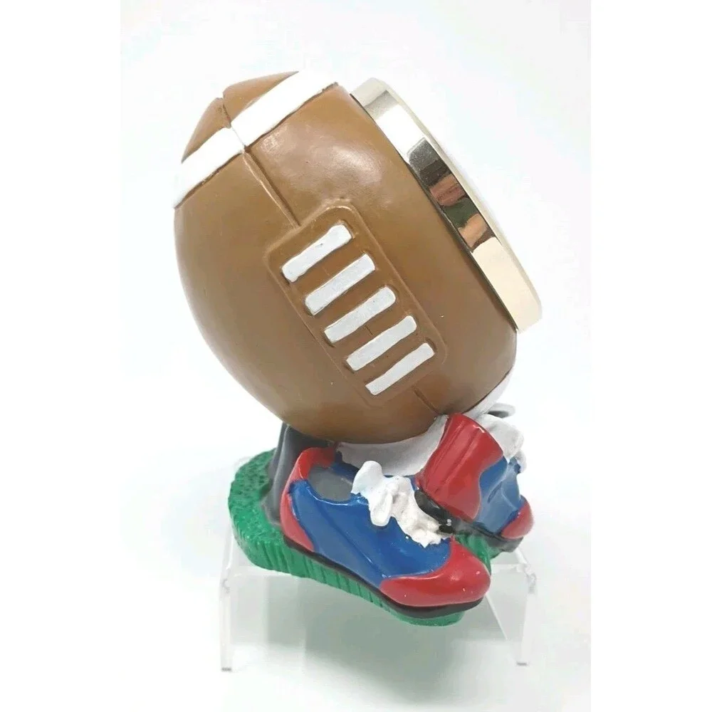 Vintage Warner Bros. Taz Tasmanian Devil Football Desk Clock Ceramic 1996 Works